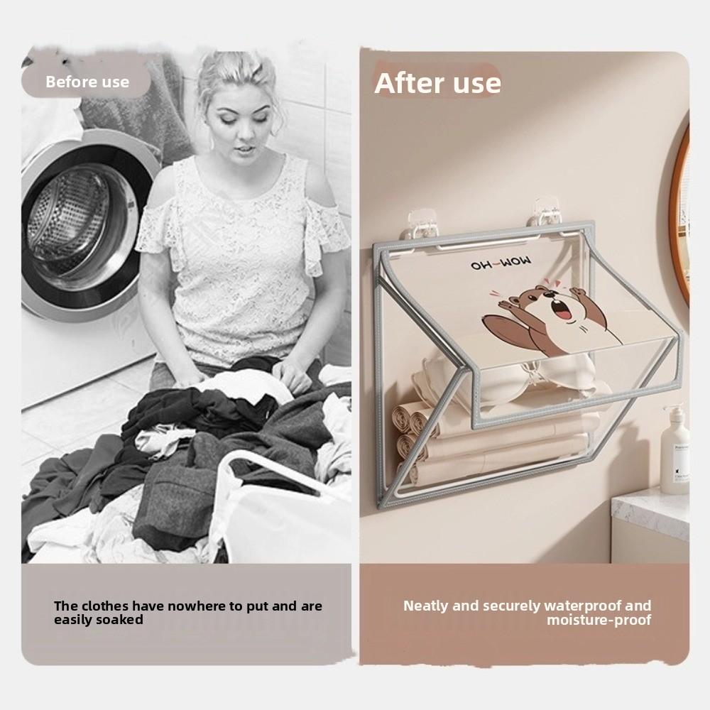 Transparent Clothes Change Bag Waterproof Waterproof Shelf Folding Storage Bag  Bathroom