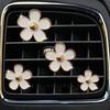 4pcs Alloy Small Daisy Set, Car Vent Clip Fragrance Decor, Auto Interior Air Conditioning Decor Accessories