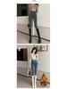 Jeans Skinny Grigio a Vita Alta con Fodera in Pile da Donna - Pantaloni a Matita Snellenti Autunno/Inverno 2025