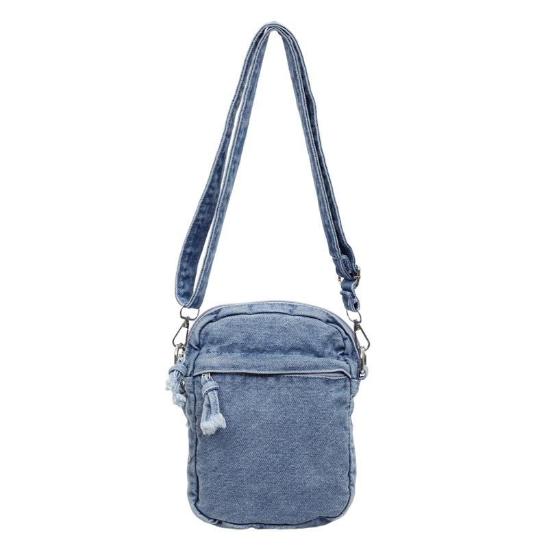 Taška přes rameno Džínová crossbody taška Dámská lehká taška na mobilní telefon