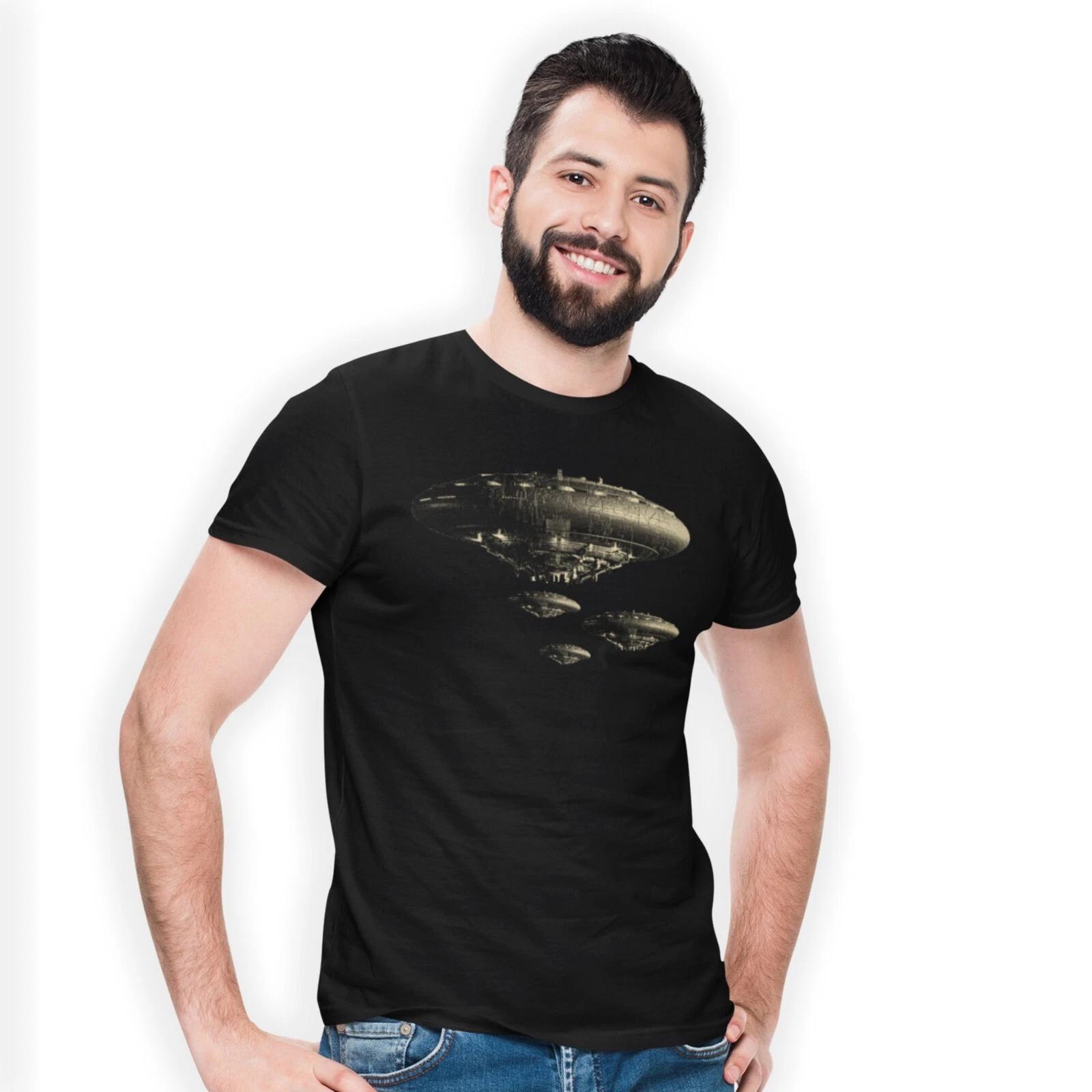 Spaceships Flying Together T-Shirt Space Sci-Fi Alien UFO Craft Birthday Gift S