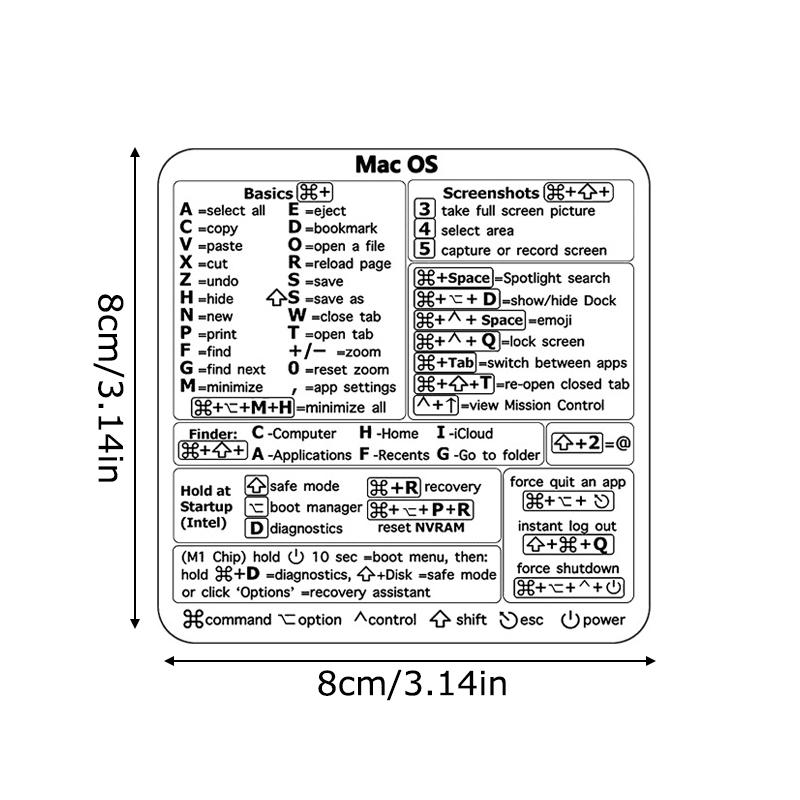 1PC Office Software Memory Waterproof Learn Self-adhesive General Shortcut Keys Assistance Laptops Fast Improve Efficiency