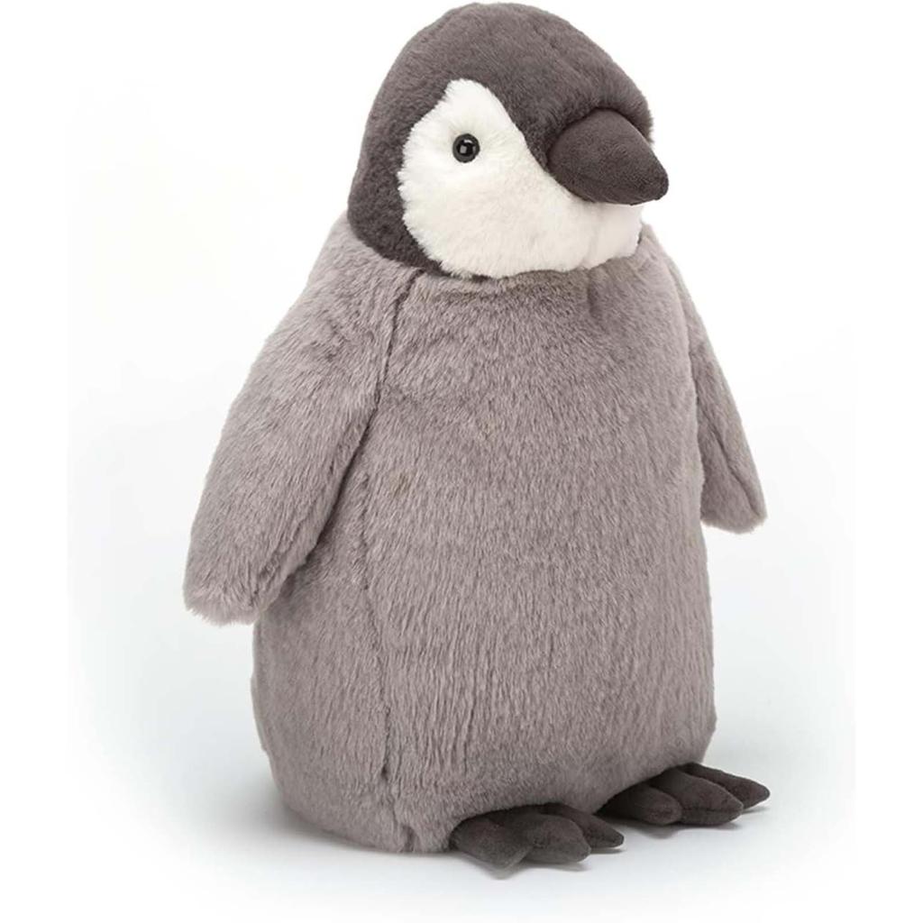 23cm Cute Furry Simulation Gray Penguin Plush Toy Doll