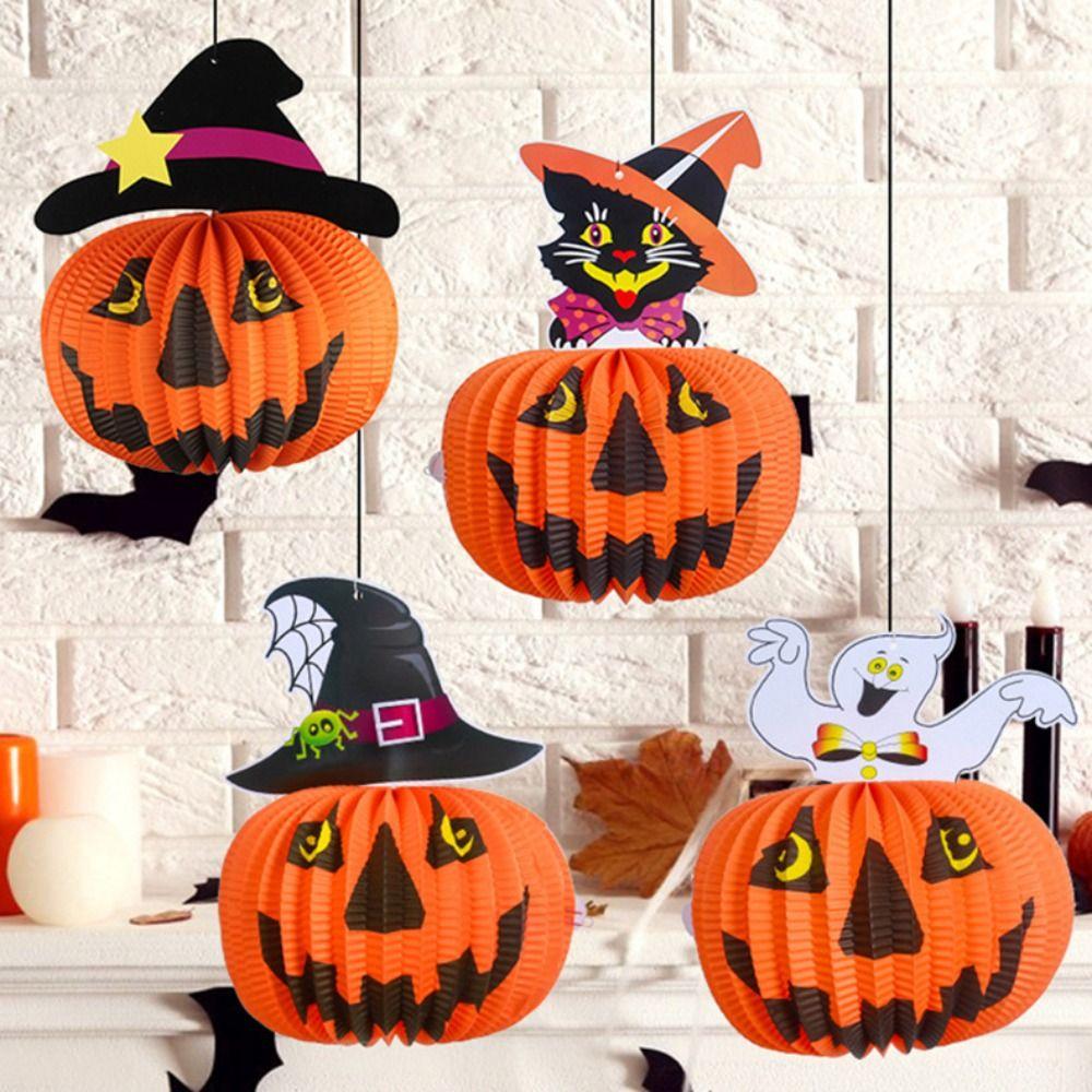 Spider Halloween Paper Pendant Ghost Pumpkin Lantern Creative Halloween Party Prop Outdoor