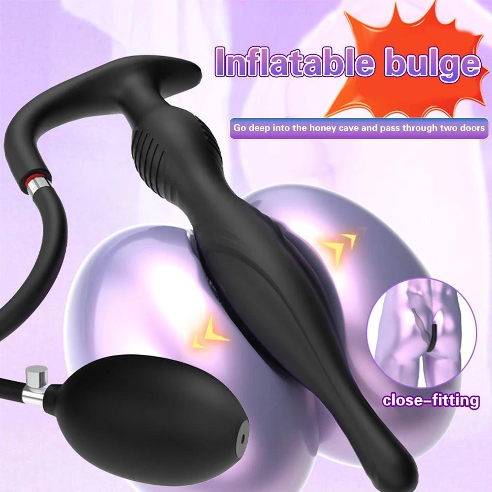 Inflatable Anal Plug Dilator Prostate Massager Buttplug Extra Large Inflat Dildo Anal Pump Adult Supplies Sex Toys For Women Men