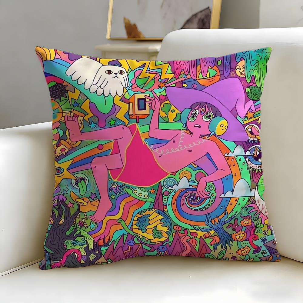 animated series The Midnight Gospel Cushion Cover Soft & Easy-Wash Pillow Case – Versatile for Couch, Bed, Travel and Office