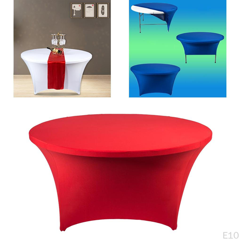 Cocktail Spandex Table Cover Fitted Elastic Tablecloth for Round Tables