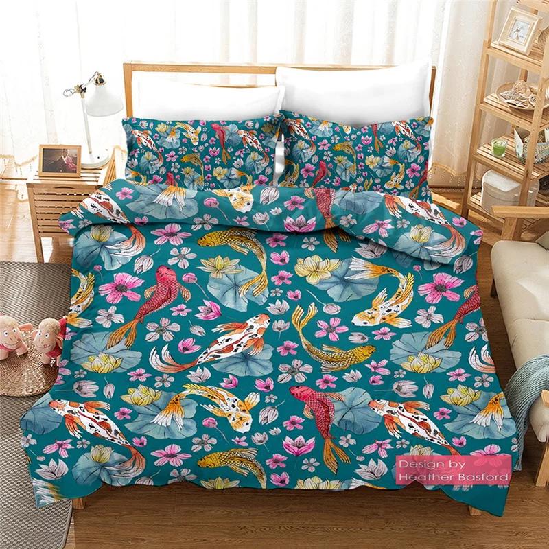100% High Quality Duvet Cover Sets Tropical Rainforest Flowers Bedding Set EU Double 200x200 Cm Queen King Bed Sets Wholesale