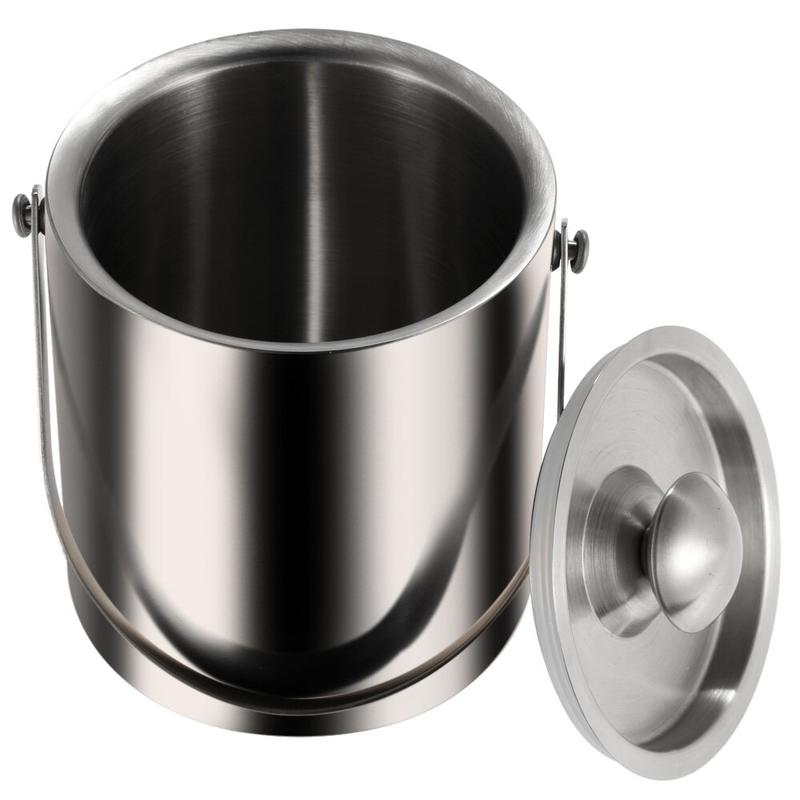 Stainless Steel Isolator 3L Bilainder Ice Wind Cold Barrel Wine Dishes Ice Wind with Lid and Portable Handle | Ice Wind and Clamps