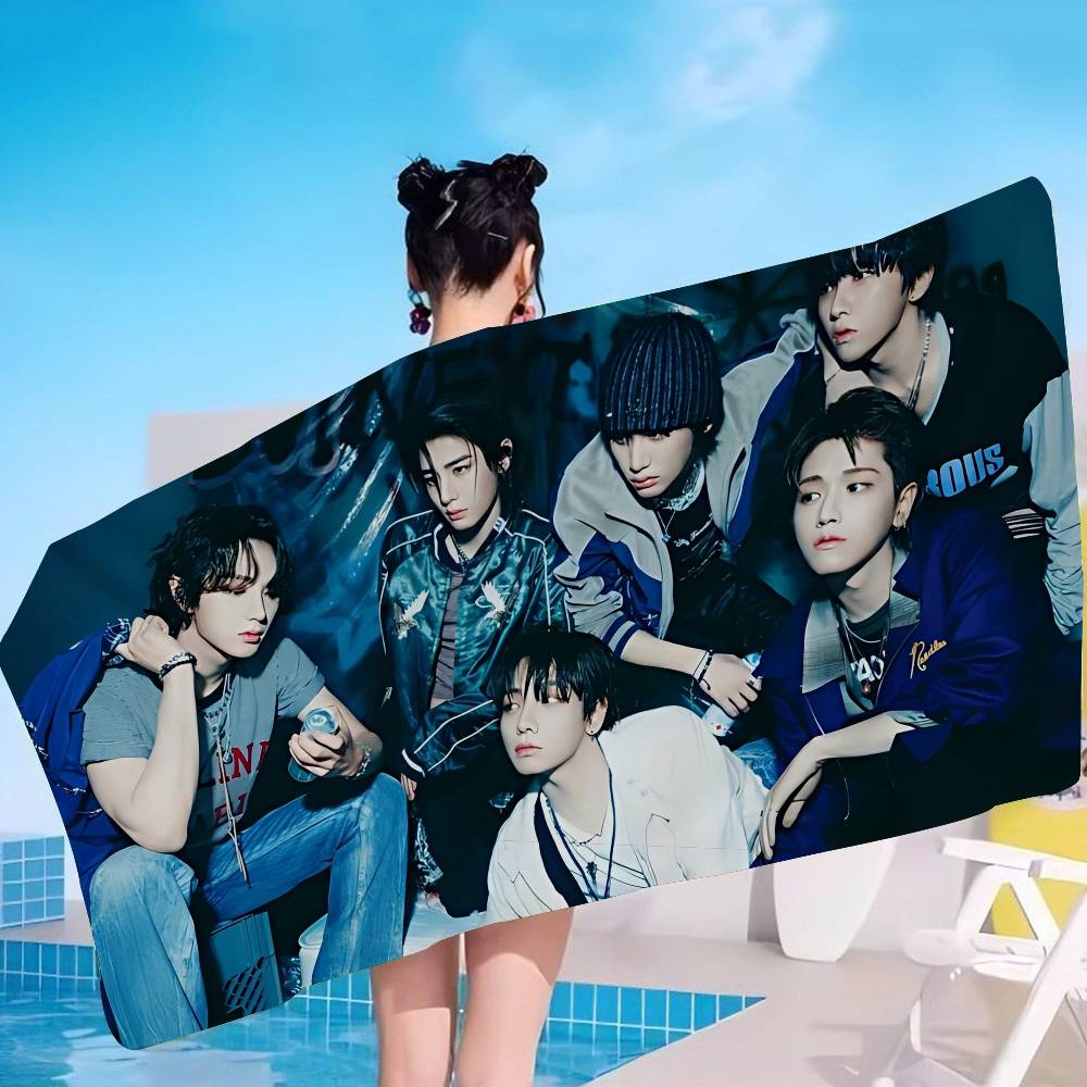 Kpop Band B-boynextdoor Bath Towel Microfiber Soft Water Absorbing Breathable For Girl Kids Decorative Cartoon Beach Towel