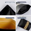 Black Frosted Stand-Up Kraft Paper Bag with Window - Self-Sealing Food Packaging for Tea and Snacks