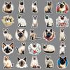 50 Cute Siamese Cat Stickers: Waterproof, Cartoon Pet Decorations for Cups and Journals