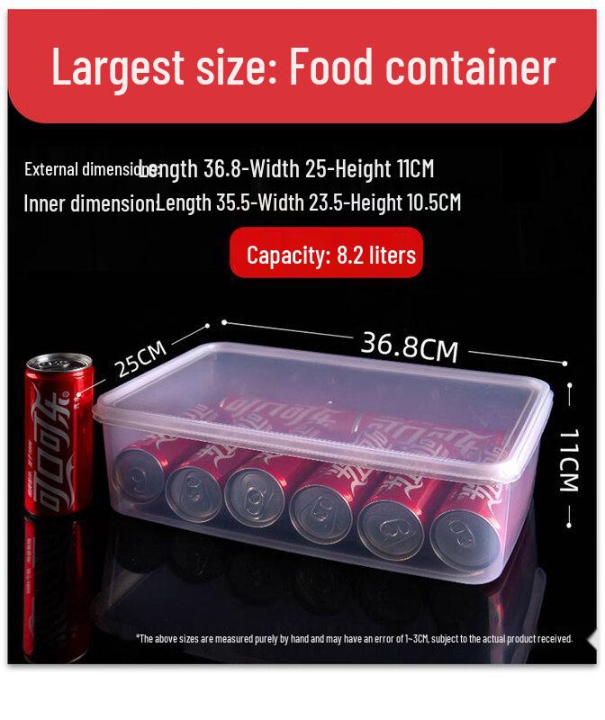 Jiemengzhe 8.2L Transparent Rectangular Food Storage Box