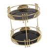 2 Tier Makeup Organizer Detachable Tray Jewelry Tray Desktop Shelf  For Cosmetics Jewelry Storage