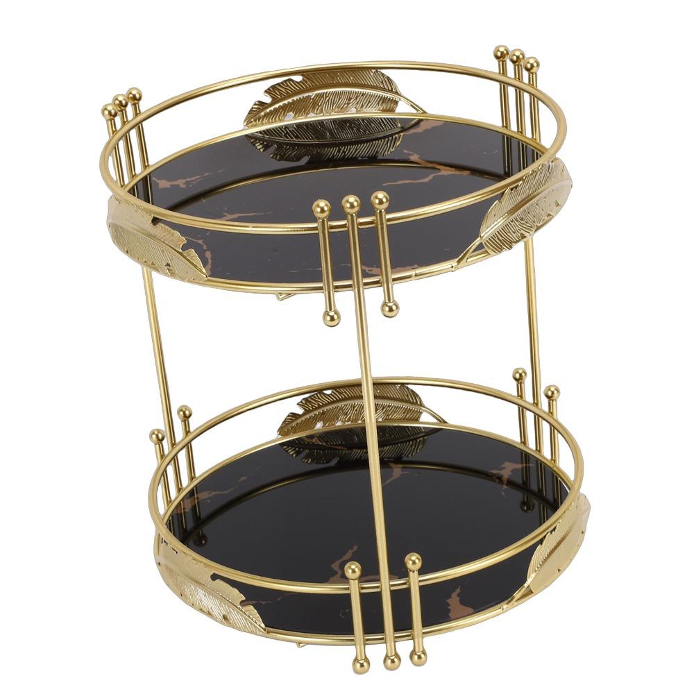 2 Tier Makeup Organizer Detachable Tray Jewelry Tray Desktop Shelf  For Cosmetics Jewelry Storage