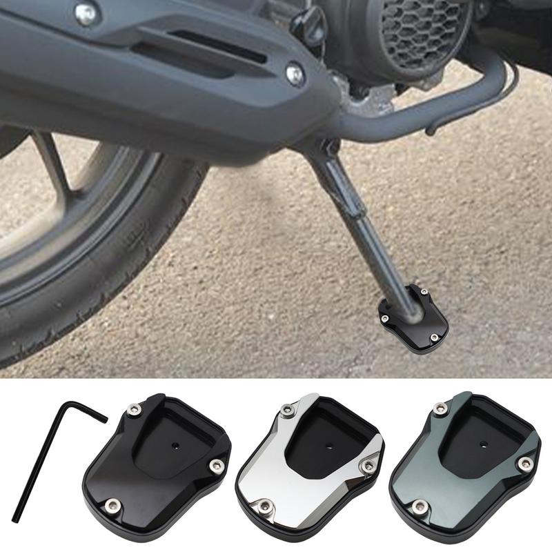Kickstand Plate Aluminum Alloy Parking Support Stand Wear-Resistant Heavy-Duty Motorbike Accessories For Daily Commuting Camping
