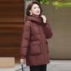 Women's Mid-Length Loose Hooded Padded Winter Jacket