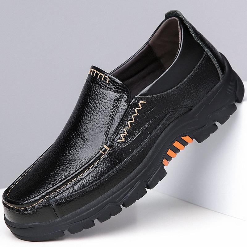 FashionBritish Platform Leather Shoes for Men Fashion Casual Men Driving Shoes Spring Autumn Designer Solid Color Light Loafers Male