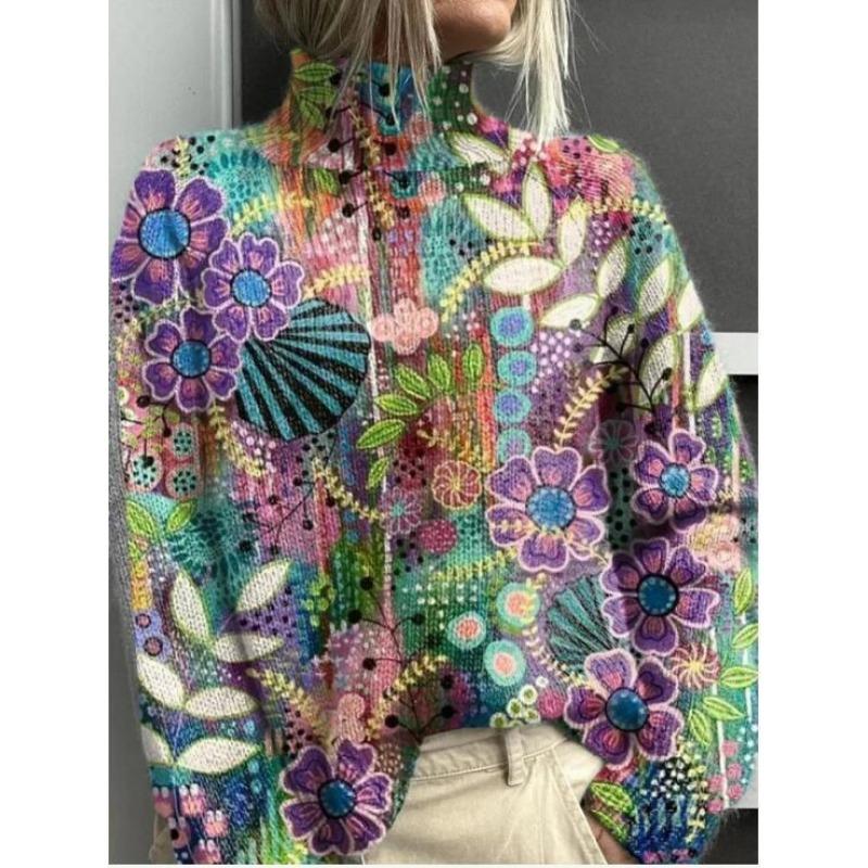 XS-6XL A Variety of Optional 2025 Latest Christmas Abstract Print Casual Outerwear Sweater