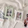 Simple Bow Card Holder Keychain Cute Portable Photocard Cover Idol Photo Card Holder Protective Cover Bag Pendant Gifts