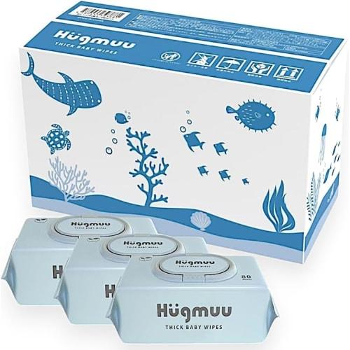 

Детские салфетки Hugmuu, Толстые, Большие, с крышкой, Детские салфетки, Толщина как у полотенца, 99% влажности, 720 салфеток (80 салфеток x 9 упаковок)