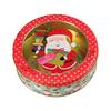 Christmas Transparent Round Tin Box for Cookies, Candy, and Chocolate Gifts