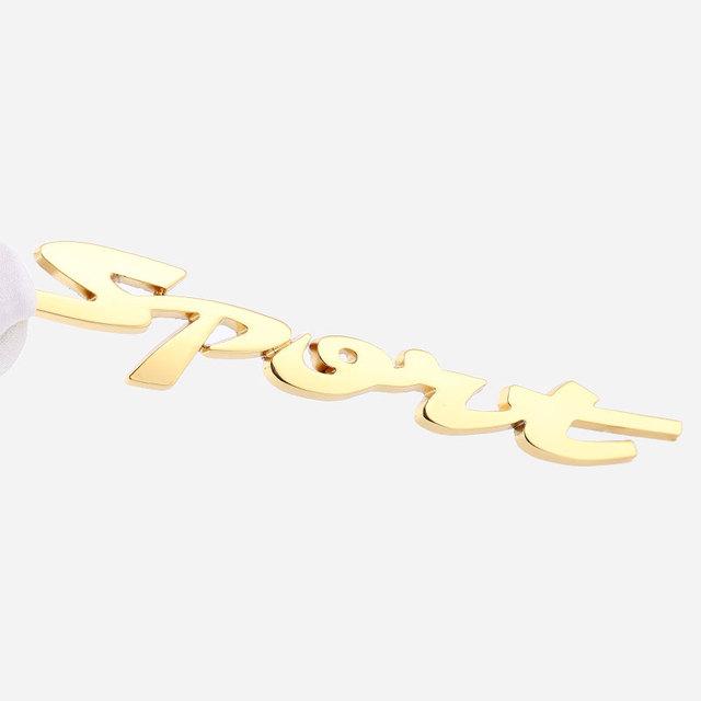 Auto Metal SPORT Premium Car Side Fender Rear Trunk Emblem Badge Decal Car Sticker 3D