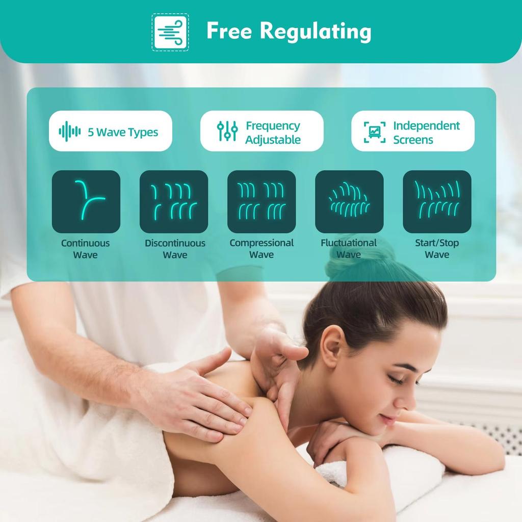 KWD808-I Electro Acupuncture Stimulator Machine Nerve and Muscle Electroacupuncture Therapy 6Output EMS Massager 500-1060hpa