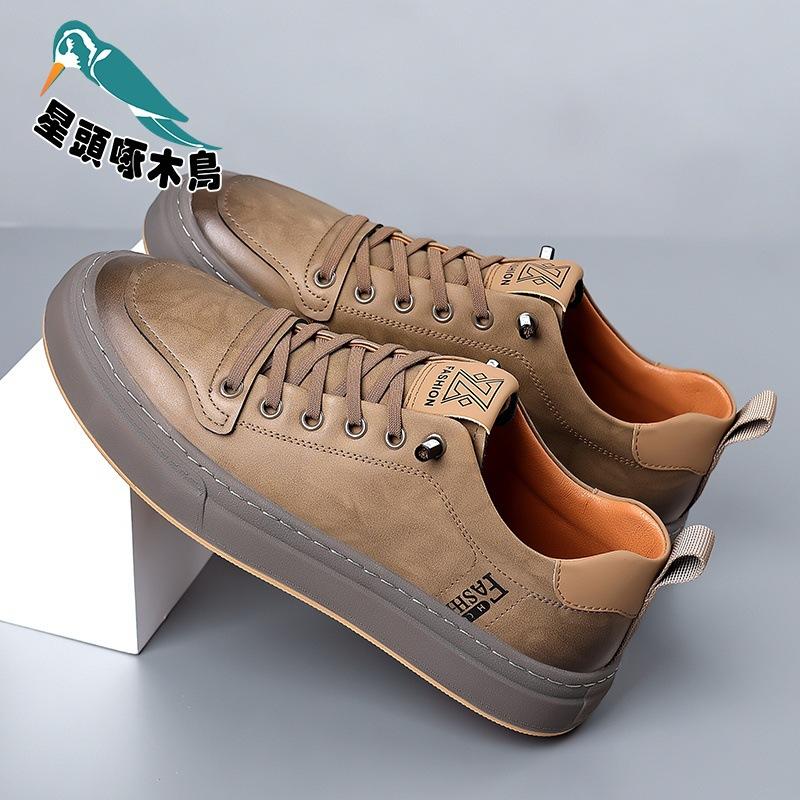 

Men s shoes autumn new 2025 little white shoes men s casual one-pedal leather trend shoes 38