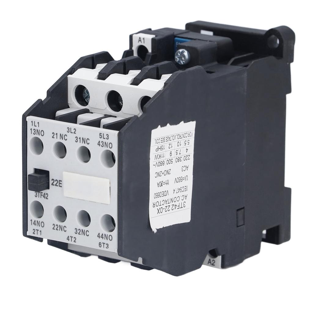 AC Contactor DIN Rail Mount Household Circuit Control Contactor 220V 50/60Hz 16A 2NO 2NC 3TF42