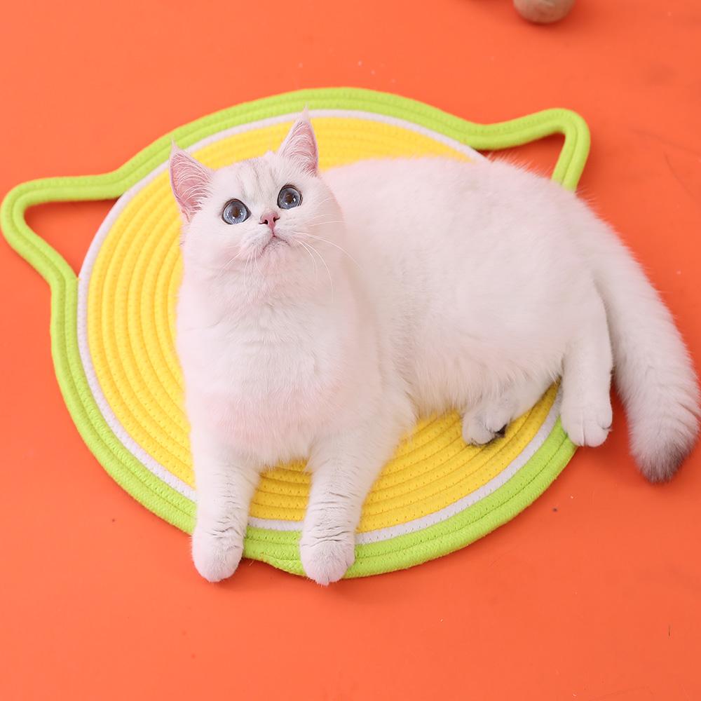 

HOOPET Коврик для сна для кошек, летний матрас для собак, функциональный коврик для миски для корма для домашних животных, классная, уютная кровать для кошек жёлтый