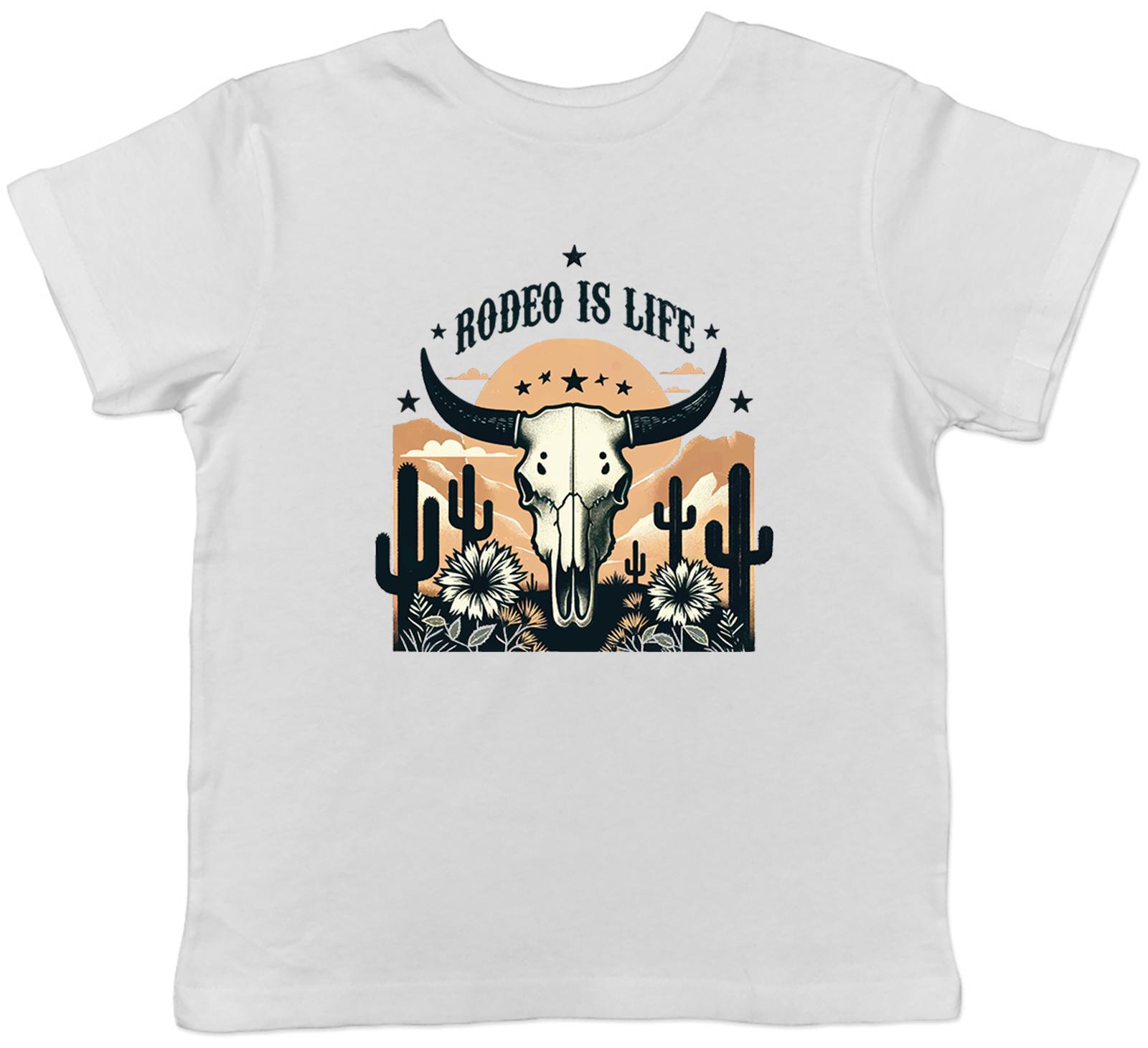 Rodeo is Life Kids T-Shirt Cowboy Bull Riding Childrens Boys Girls Gift 150