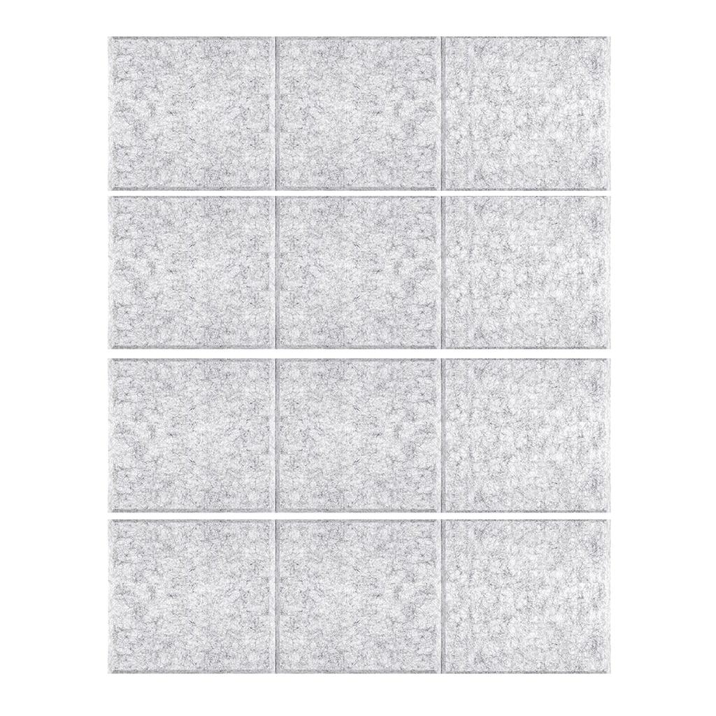 Set of 12 Self Adhesive Acoustics Foam Panels Square Soundproof Wall Panels Suitable for Recordings Studios Bedroom