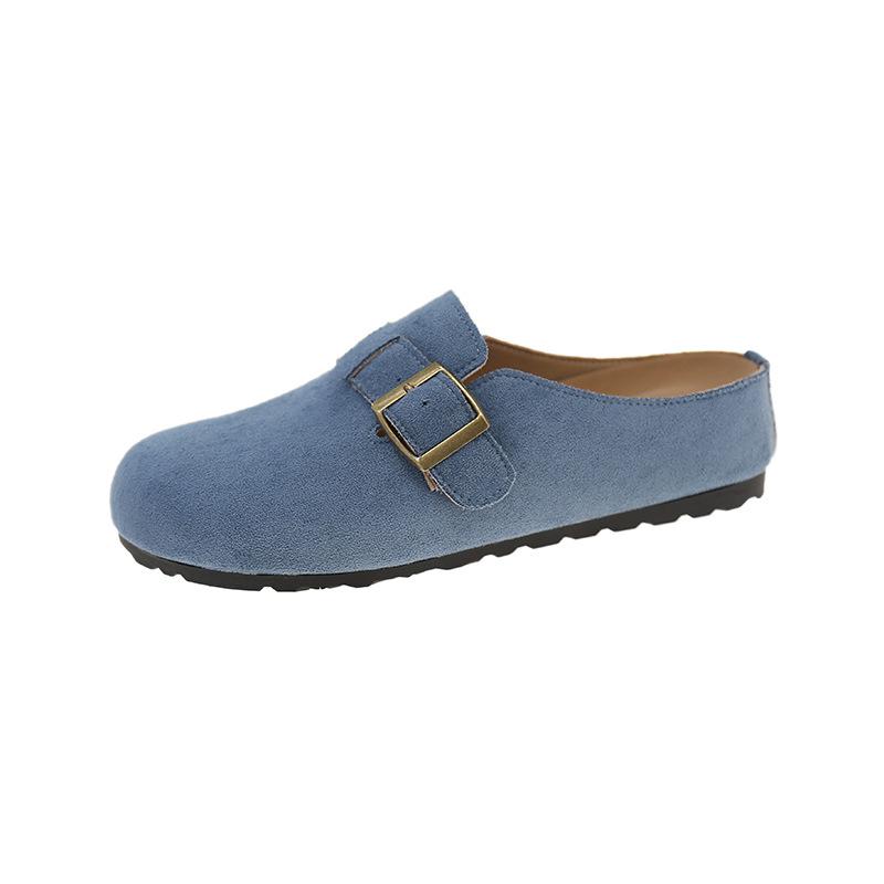 Женские сандалии Birkenstock на высокой толстой подошве в стиле ретро весналето 2025 - Легкая модель с закрытым носком 37 синий 1780₽