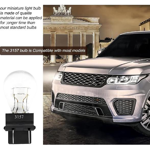 10 PCS 3157 Car Tail Light Bulb, Waterproof Waterproof Vehicle Vehicle Turn Signal Light, Universal 12V 21/5W Automotive Brake Light Replacements for