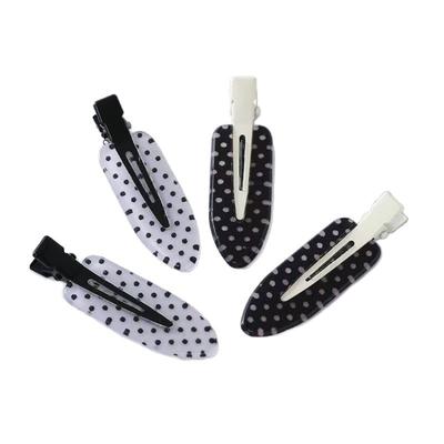 Trendy Round Dot Hair Clip Set Of 2 Piece Without Damage Design Hair Barrette Perfect For School Party Daily Use