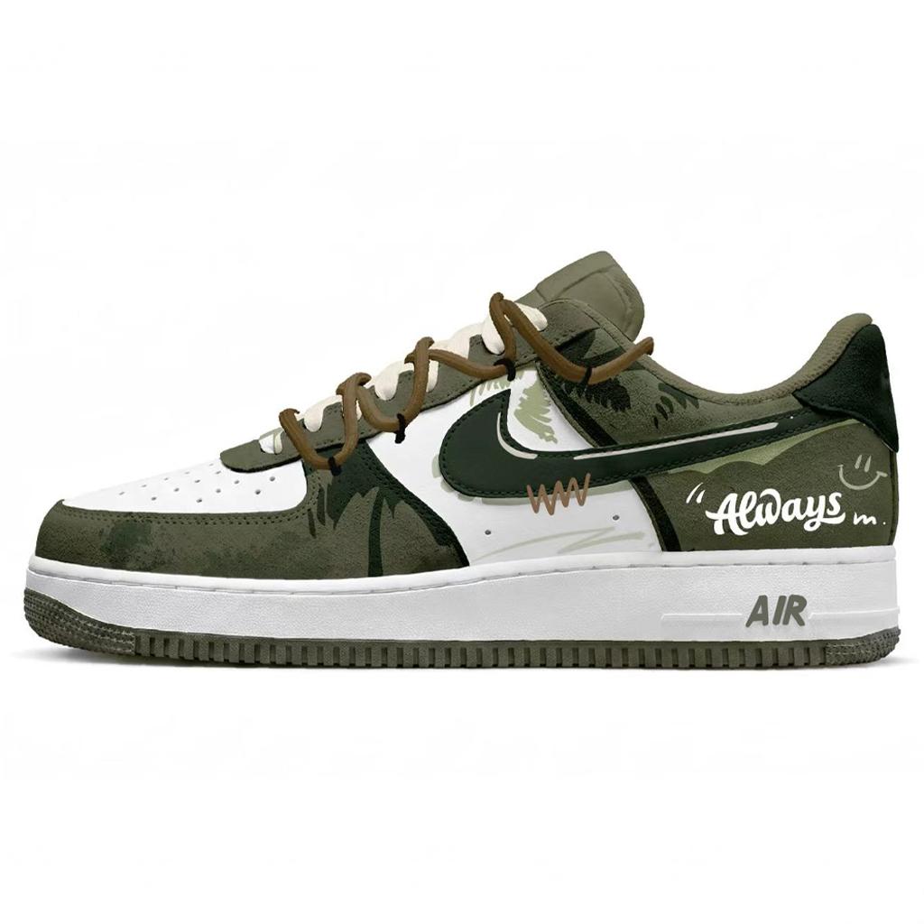 

Nike Air Force 1 Forest Journal Synthetic Leather Slip Resistant Cushioning Abrasion Resistant Low top Skateboard Shoes IB6388-200(Team1727-)