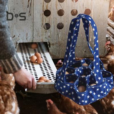 Painted Eggs Collecting Basket with Handle Large Capacity Foldable Design Multifunctional Egg Pouch Portable Eggs Collecting Basket