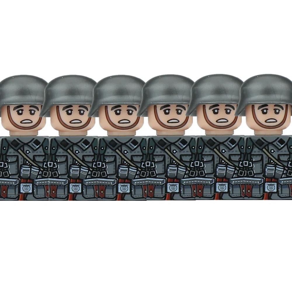 

Військові німецькі солдати Другої світової війни Фігурки Шолом Будівельні блоки Армія Піхоти Воїн Навідник Броня Гармата Жилет Зброя Цеглинки Іграшки