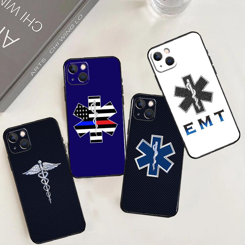Emergency Medical Star of Life Phone Case For iPhone 17 Pro Max 16 15 14 13 12 11 Pro Max Plus 12 13 Mini 16e 17 Air Cover