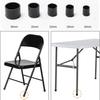 16Pcs Chair Leg Floor Protectors Round  Caps Black Chairs Foot Covers for Metal Tubing Round Desk Chairs Legs Glide Protection