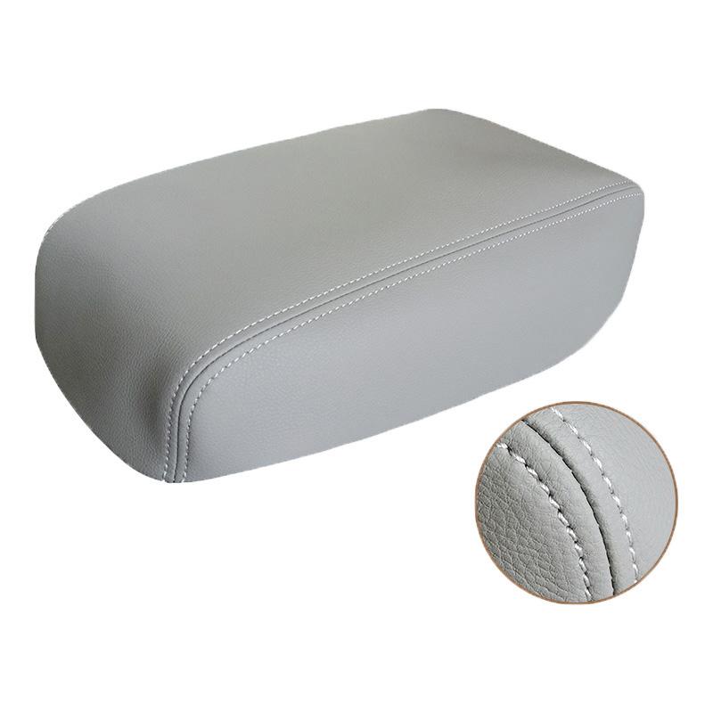 Couvercle de Console Centrale Accoudoir en Cuir Gris pour Toyota Highlander 2008-2013 Coussin de Remplissage Boîte Accoudoir de Voiture Rénovation Remplacement