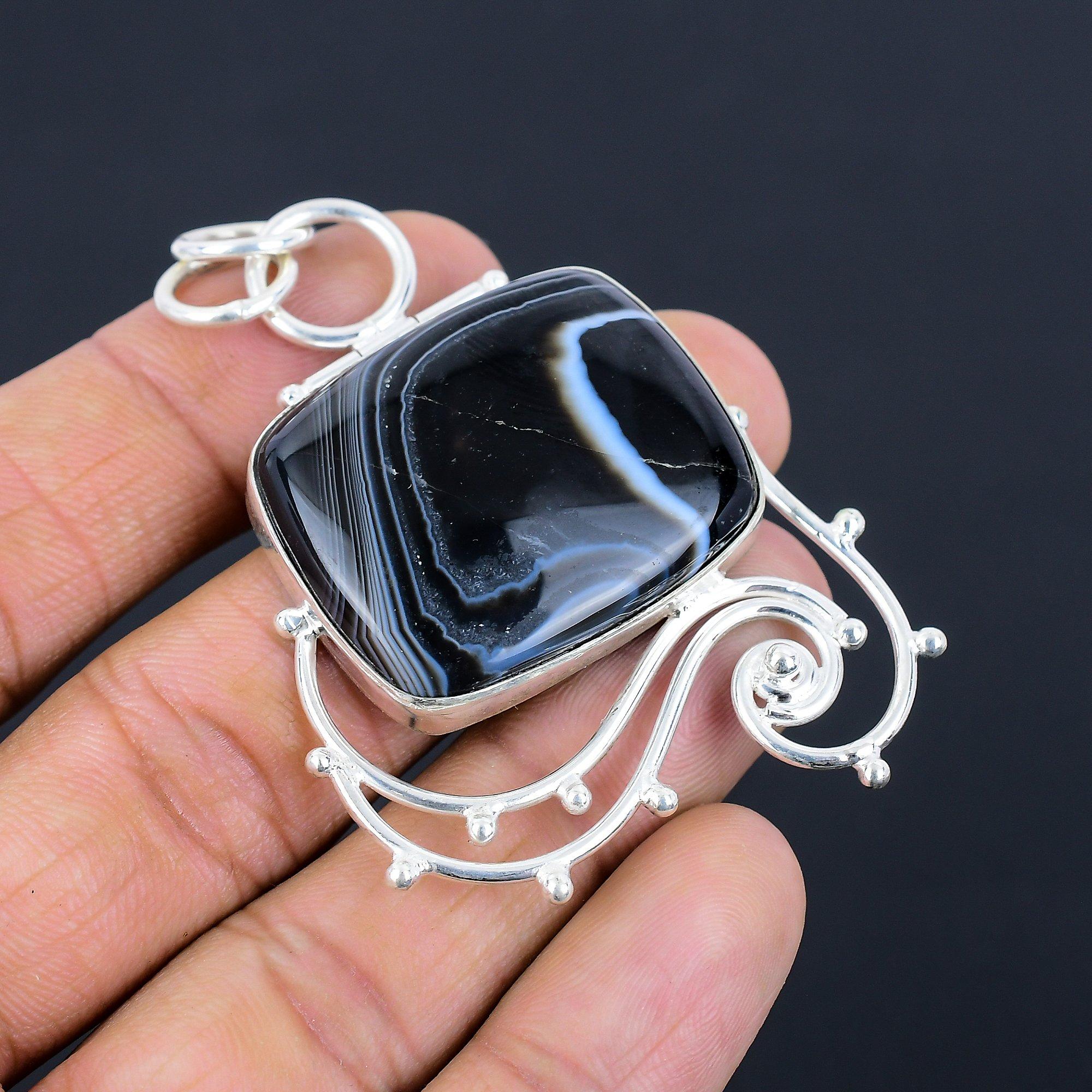 Womens day Deal 925 Sterling Silver Sardonyx Gemstone Handmade Wife Boho Pendant