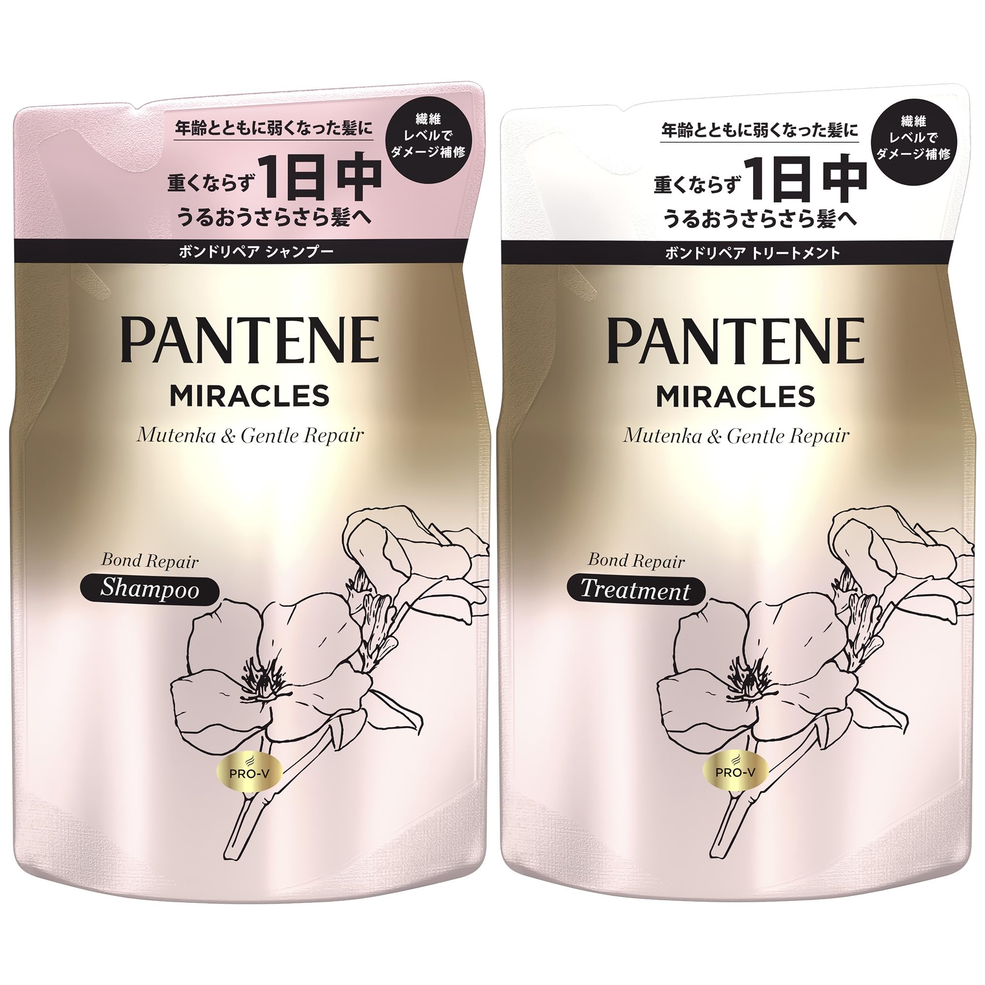 Pantene Miracles Шампунь и Бальзам 350г + 350г Сменный блок, Без сульфатов и Нежное восстановление [Набор]