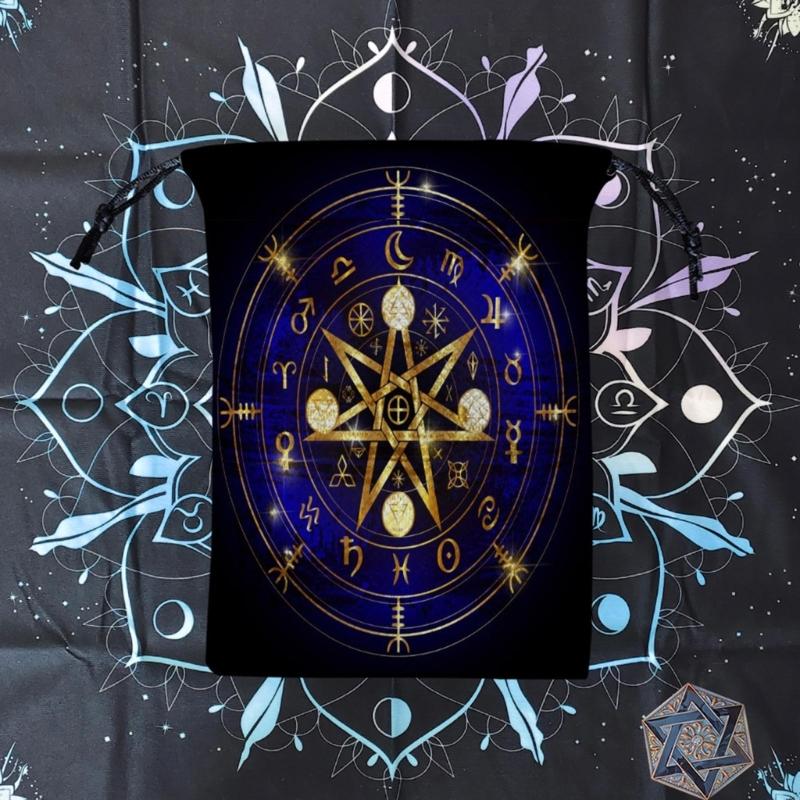 Mini Jewelry Dices Card Gift Bag Drawstring Pouches Bag Divinations Tarots Bag