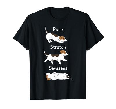 Savasana Jack Russell Terrier Dog Stretch Float T-Shirt