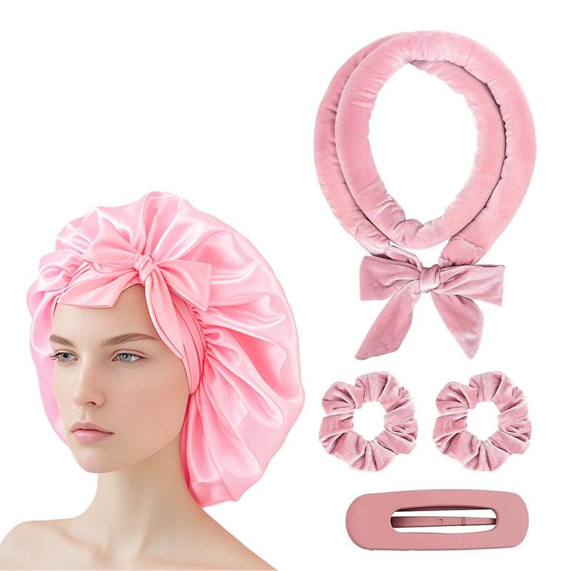Heatless curling iron hair tie streamer coiler hairdressing big wave sleep gift box set