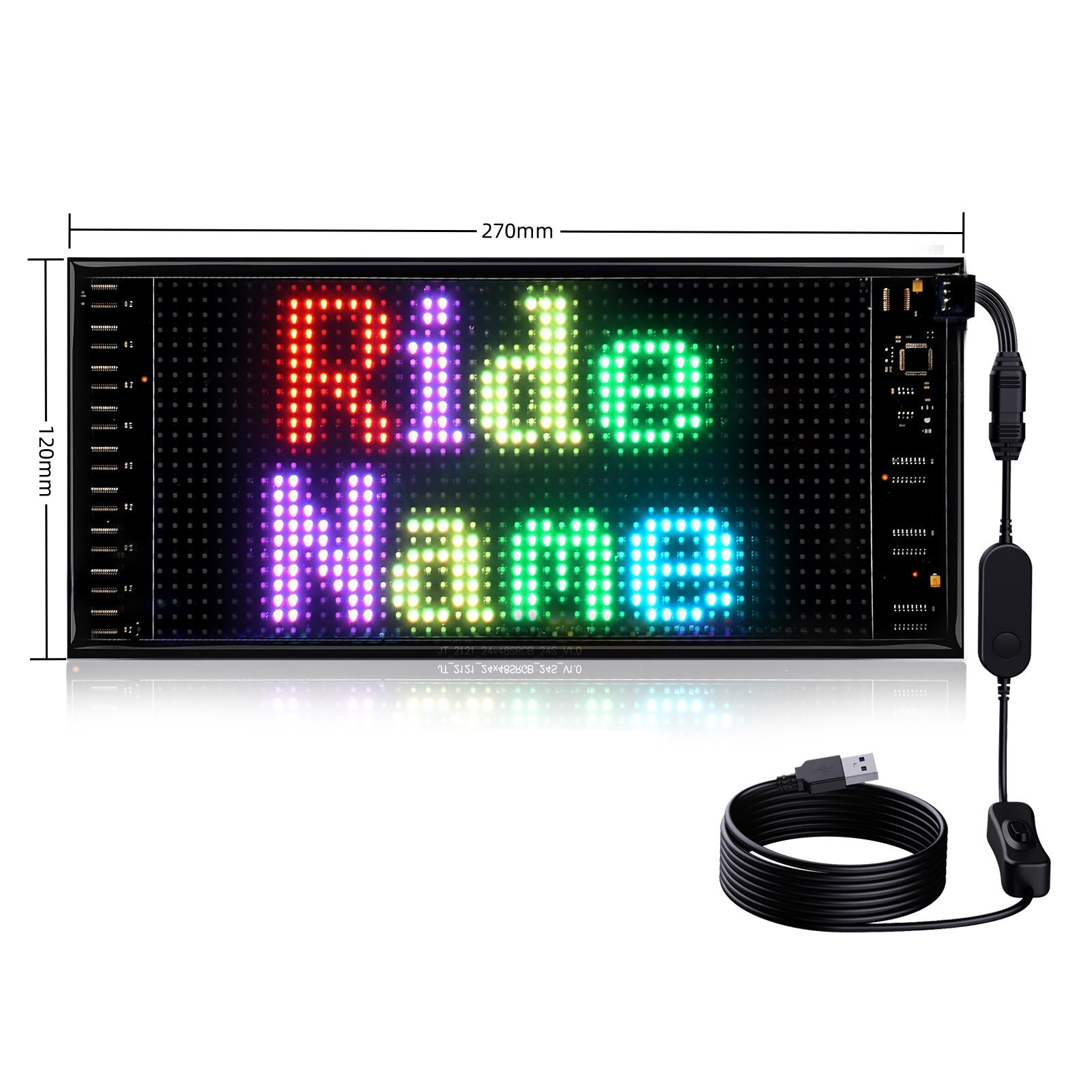 

Multilingual APP Programmable DIY Pattern Text Scrolling Advertising Sign LED Car Bar Display Waterproof Led Matrix Pixel Panel