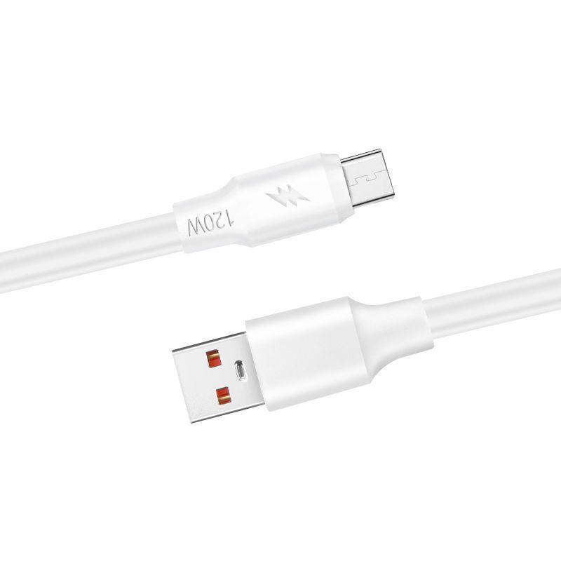 Crystal Shine 6A 120W Fast Charging Data Cable for Huawei Type-C Phones - Fabric Style