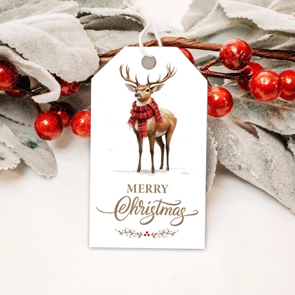 40pcs, Christmas tags, gift labels, party decorations, DIY cards, holiday home decor, greeting cards, party cards, gift twine